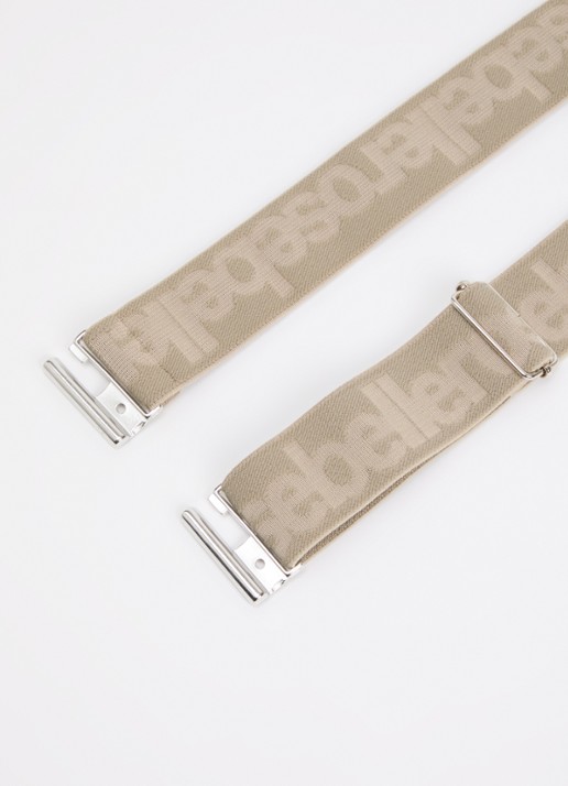 Bellerose Viba riem met logoprint - detail 2 khaki