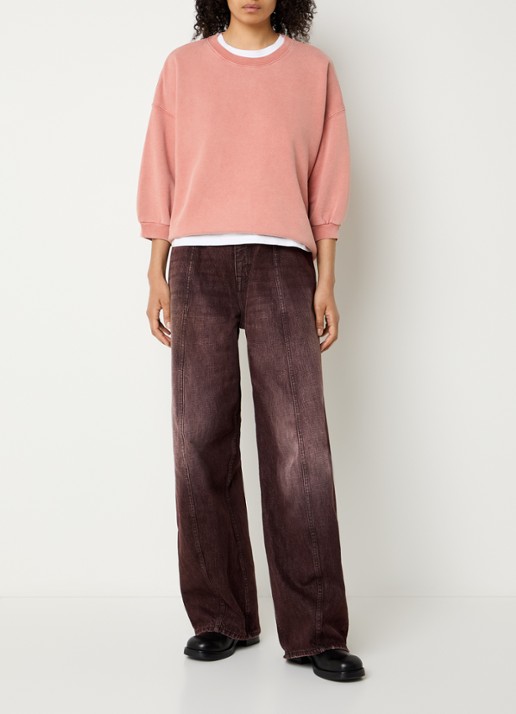 Bellerose Vicske sweater met verwassen afwerking - voorkant 3 rood