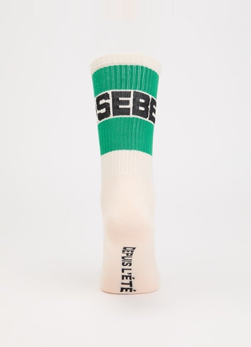 Bellerose Vite sokken in katoenblend met logo - voorkant 2 groen