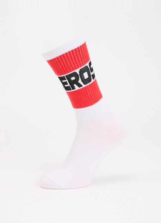 Bellerose Vite sokken in katoenblend met logo - detail wit