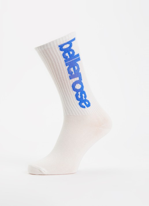 Bellerose Vroum sokken in katoenblend met logoprint - detail 3 gebroken wit