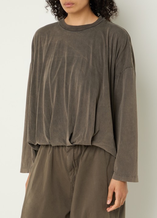 Bellerose Whoop high waist wide fit broek met trekkoord