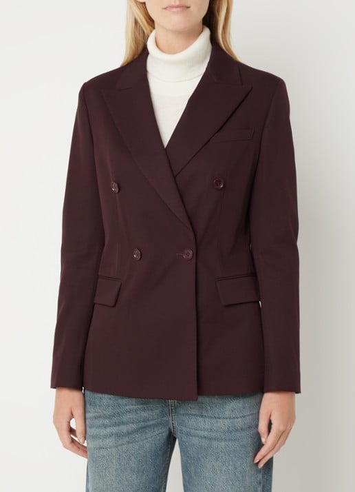 Benetton Blazer met klepzakken - detail aubergine