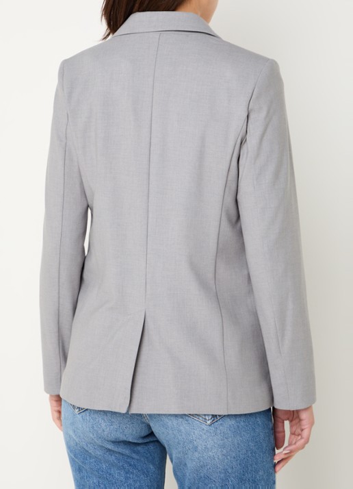 Benetton Blazer met paspelzakken en schoudervulling - achterkant 3 grijs