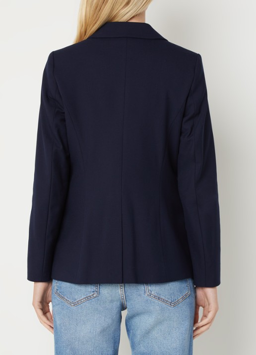 Benetton Blazer met schoudervulling en klepzakken - achterkant 2 donkerblauw