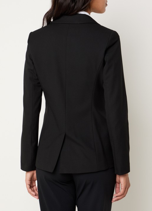 Benetton Blazer met schoudervulling en klepzakken - achterkant 4 zwart