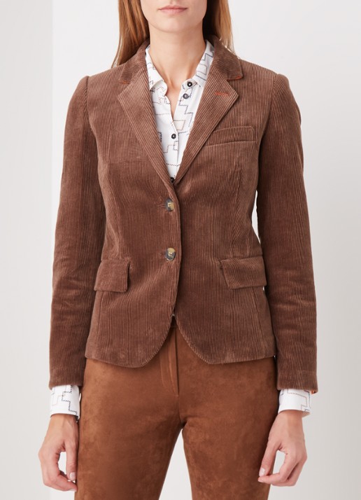 Benetton Blazer van corduroy - detail bruin