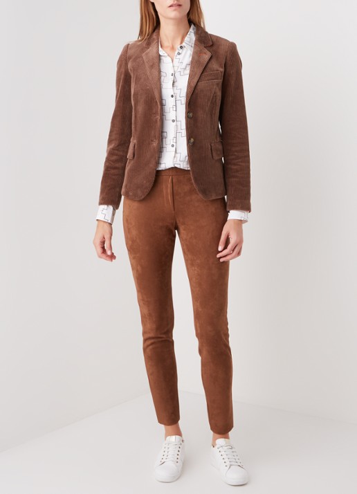 Benetton Blazer van corduroy - voorkant 3 bruin