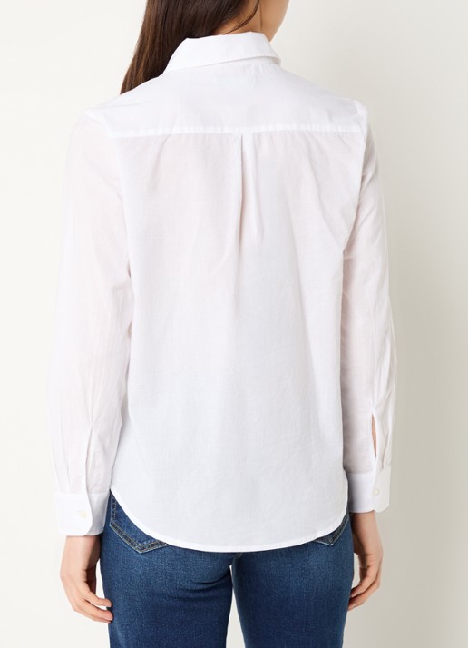 Benetton Blouse met kraag - achterkant wit