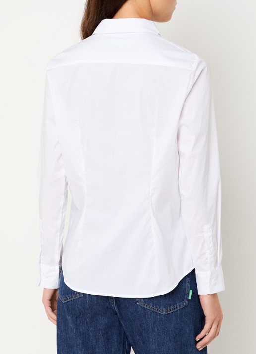 Benetton Blouse met kraag - achterkant wit