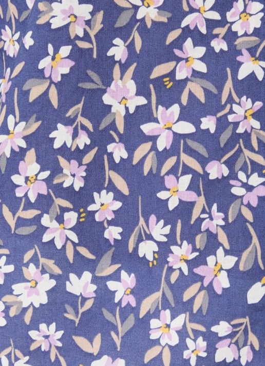 Benetton Blouse met print - detail 2 kobaltblauw