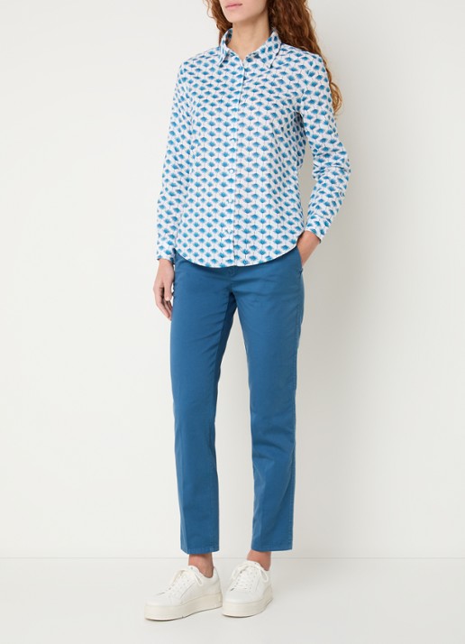 Benetton Blouse met print - voorkant 2 gebroken wit