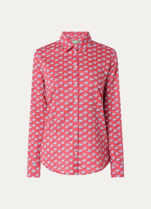 Benetton Blouse met print - voorkant 2 rood