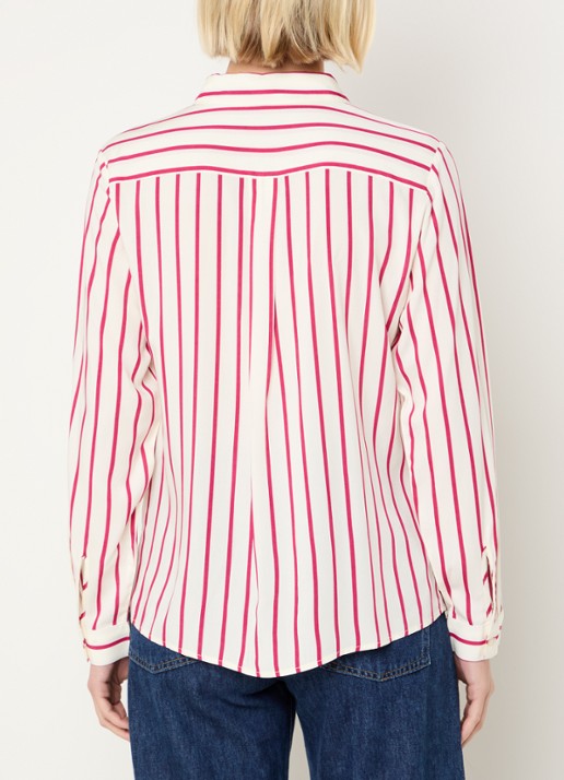 Benetton Blouse met print - achterkant donkerroze