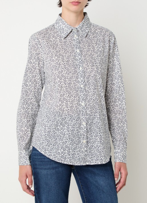 Benetton Blouse met print - detail 4 royalblauw