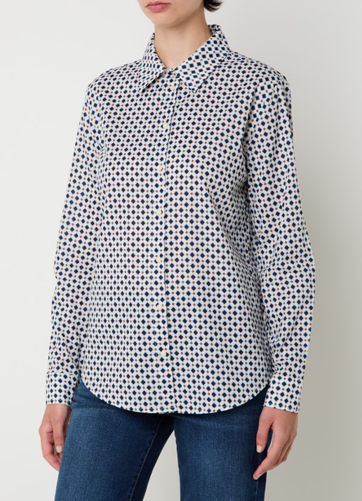 Benetton Blouse met print - detail wit