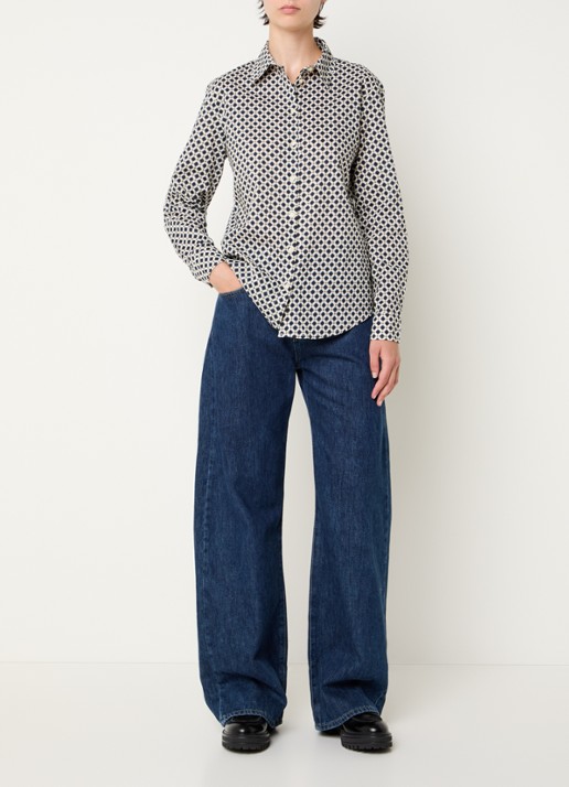 Benetton Blouse met print - voorkant 3 groen