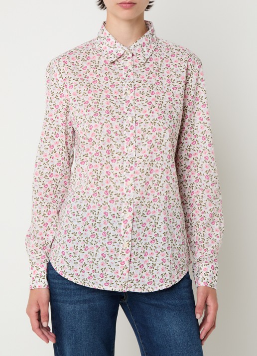 Benetton Blouse met print - detail roze