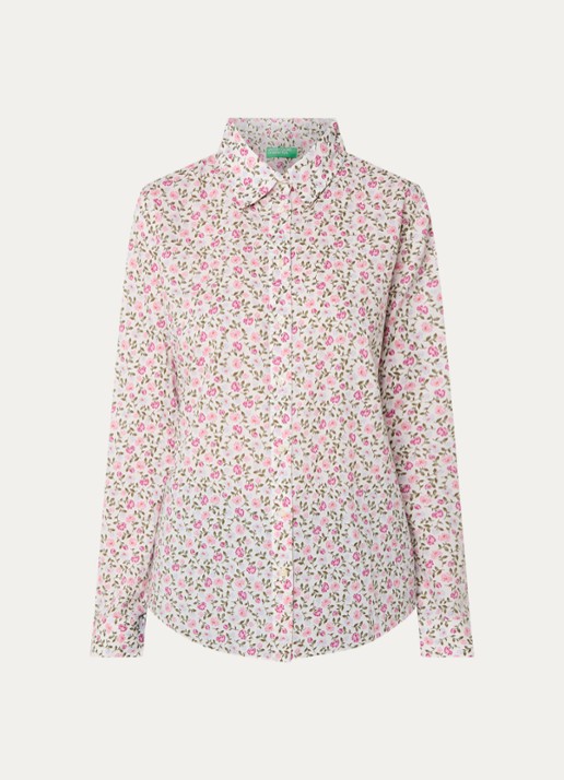Benetton Blouse met print - voorkant 2 roze