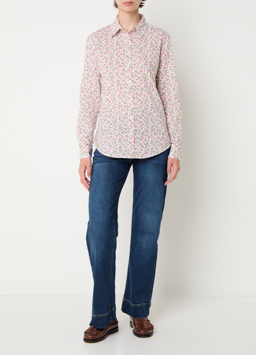 Benetton Blouse met print - voorkant 3 roze