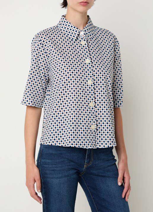 Benetton Blouse met print - detail 3 wit