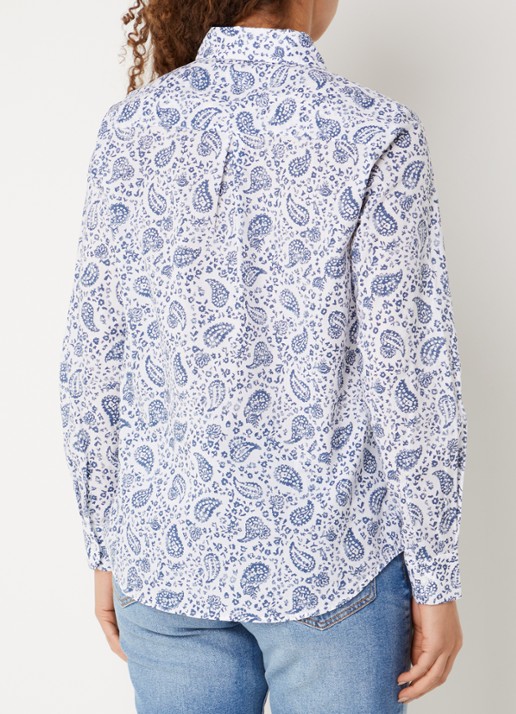 Benetton Blouse met print - achterkant 4 indigo