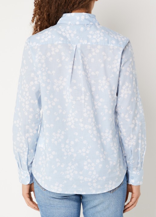 Benetton Blouse met print - achterkant 4 lichtblauw