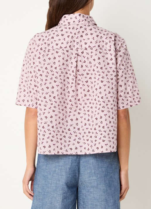 Benetton Blouse met print - achterkant 4 oudroze