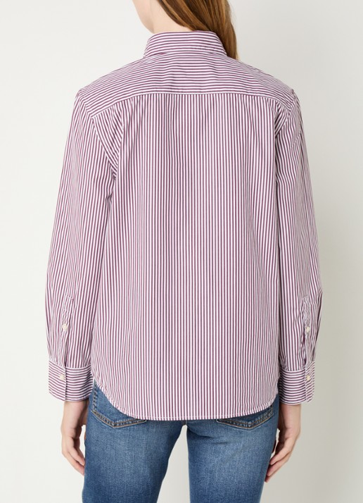 Benetton Blouse met streepprint - achterkant 2 bordeauxrood