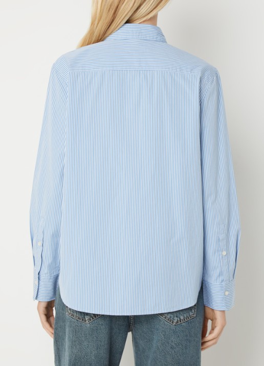 Benetton Blouse met streepprint - achterkant 2 donkerblauw