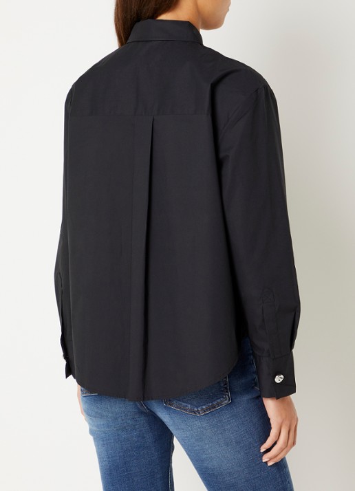 Benetton Blouse van katoen - achterkant 4 zwart