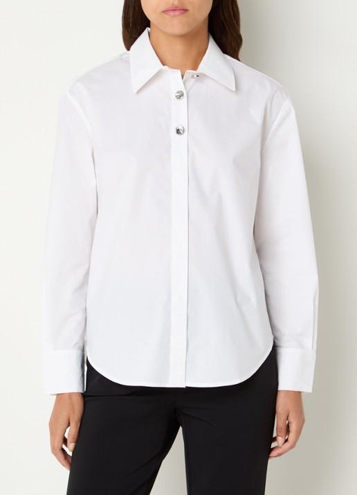 Benetton Blouse van katoen - detail 3 wit