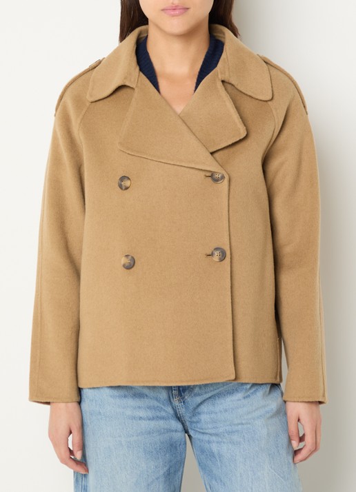 Benetton Double-breasted mantel met kraag