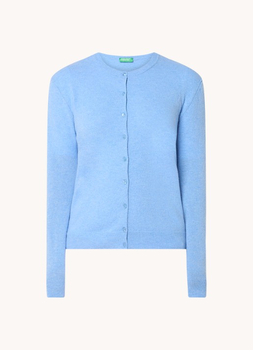 Benetton Fijngebreid vest van scheerwol met ronde hals