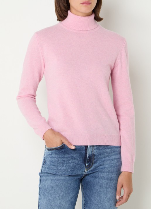 Benetton Fijngebreide coltrui van merino wol - detail roségoud