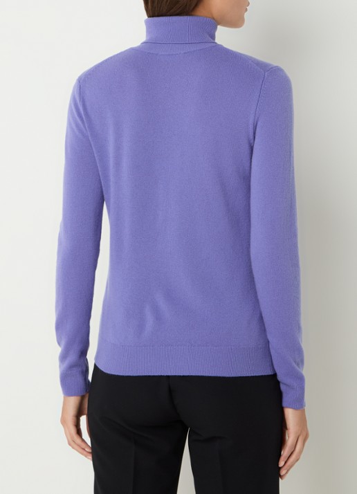 Benetton Fijngebreide coltrui van merino wol - achterkant violet
