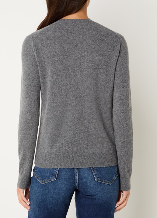Benetton Fijngebreide pullover van kasjmier - achterkant 3 grijs