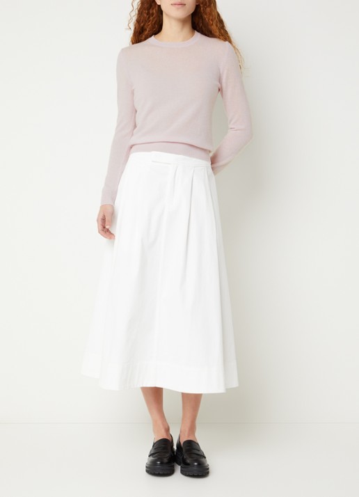 Benetton Fijngebreide pullover van merino wol - voorkant 3 lichtroze 189