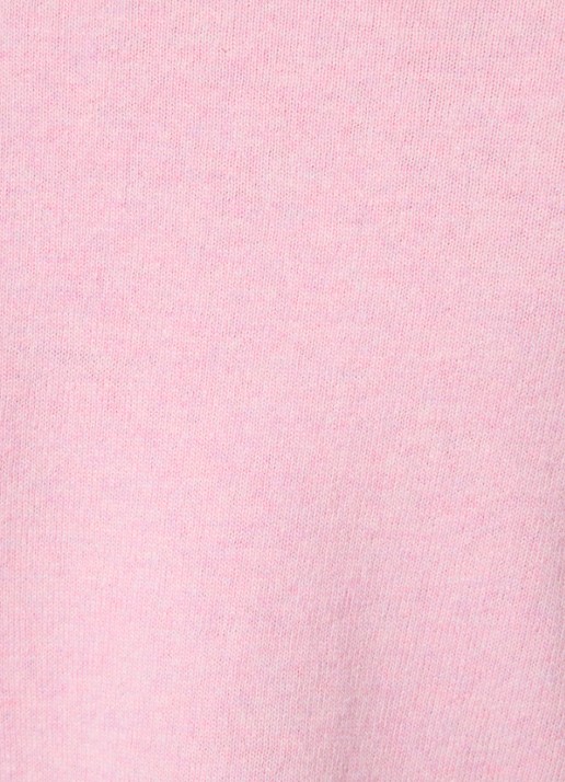 Benetton Fijngebreide pullover van scheerwol met V-hals - detail 7 lichtroze