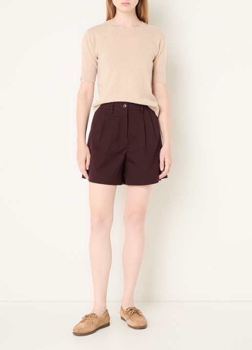 Benetton Fijngebreide top van scheerwol - voorkant 3 beige