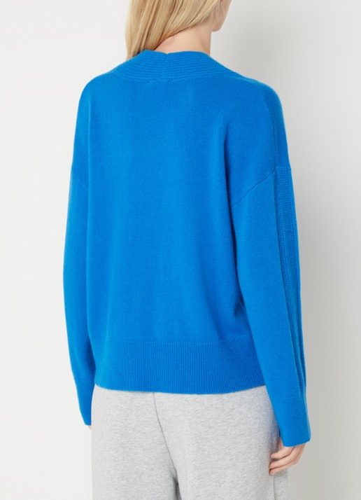 Benetton Fijngebreide trui in wolblend met col - achterkant 4 beige