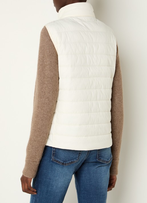 Benetton Gewatteerde bodywarmer met waterafstotende coating - achterkant 2 lichtbruin