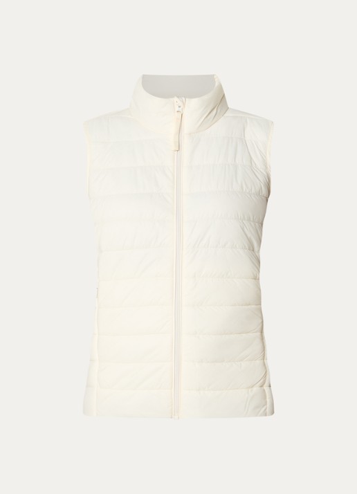 Benetton Gewatteerde bodywarmer met waterafstotende coating - voorkant 3 lichtbruin