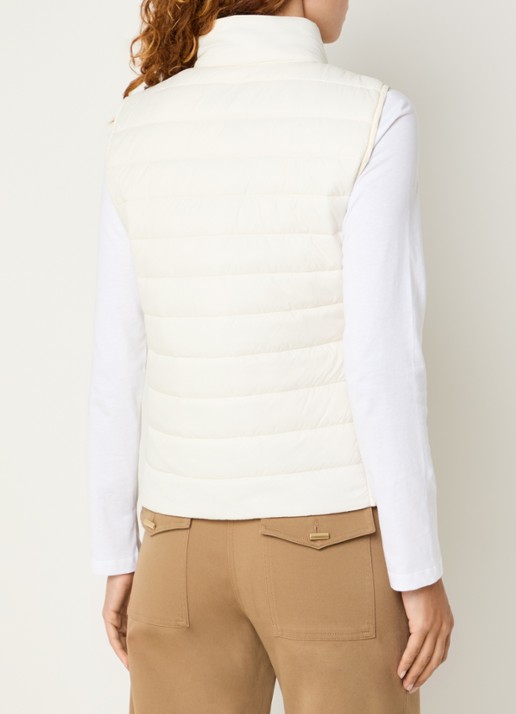 Benetton Gewatteerde bodywarmer met waterafstotende coating - achterkant 3 zand