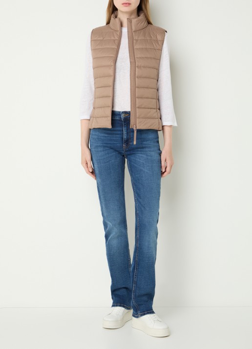 Benetton Gewatteerde bodywarmer met waterafstotende coating - voorkant 3 groen