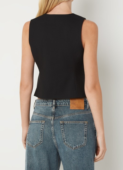 Benetton Gilet met ronde hals - achterkant 4 zwart