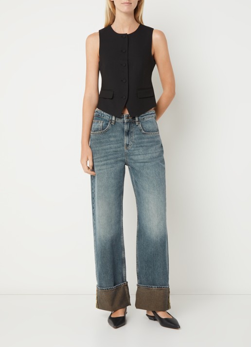 Benetton Gilet met ronde hals - voorkant 3 zwart
