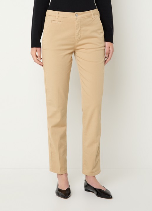 Benetton High waist slim fit chino met steekzakken