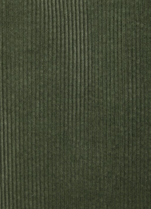 Benetton High waist straight fit broek van corduroy met steekzakken - detail 4 groen