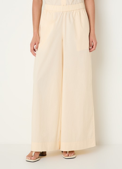 Benetton High waist wide fit broek met steekzakken